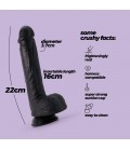 DILDO DE SILICONA LIQUIDA INVIKTUS 8 CRUSHIOUS NEGRO