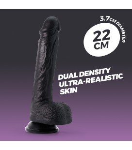 DILDO DE SILICONE LÍQUIDO INVIKTUS 8 CRUSHIOUS PRETO