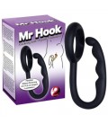 ANEL PARA O PÉNIS COM ESTIMULADOR DO PERÍNEO MR HOOK PRETO