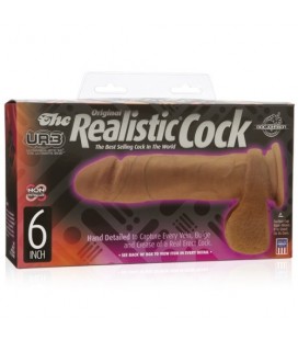 DILDO REALÍSTICO THE REALISTIC COCK UR3 6" MULATO