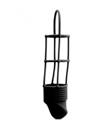 FUNDA PARA EL PENE RIBBED COCKCAGE NEGRO