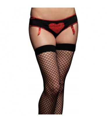 CULOTTE DECORATED WITH A RED LACE HEART