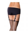 BLACK SHORTS WITH GARTER BELT EFFECT