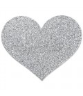 CUBRE PEZONES FLASH GLITTER HEART BIJOUX INDISCRETS PLATEADOS