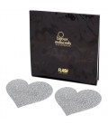 CUBRE PEZONES FLASH GLITTER HEART BIJOUX INDISCRETS PLATEADOS