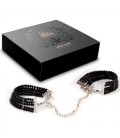 PLAISIR NACRÉ PEARL HANDCUFFS BIJOUX INDISCRETS BLACK