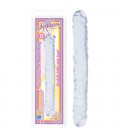 DILDO DUPLO JR. DOUBLE DONG 12'' TRANSPARENTE