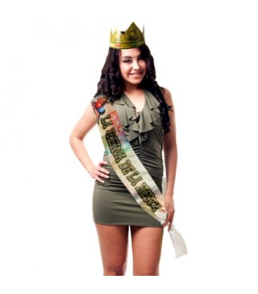 PARTY BAND AND CROWN “THE QUEEN OF THE PARTY” IN SPANISH