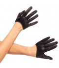 MINI CROPPED BLACK SATIN GLOVES