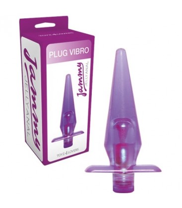 PLUG ANAL CON VIBRACIÓN PLUG VIBRO JAMMY JELLY ANAL MORADO