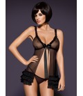 OBSESSIVE KALIA BABYDOLL AND THONG BLACK