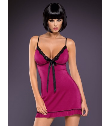 OBSESSIVE FLAMENCO CHEMISE AND THONG