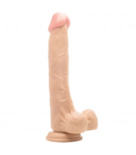 REALROCK 10” REALISTIC DILDO WITH TESTICLES WHITE