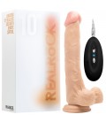 REALROCK 10” REALISTIC VIBRATOR WITH TESTICLES WHITE