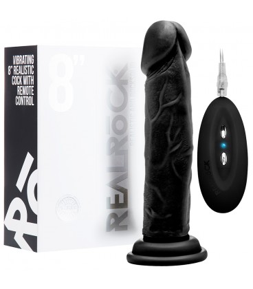 VIBRADOR REALISTA REALROCK 8” NEGRO