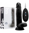 REALROCK 8” REALISTIC VIBRATOR WITH TESTICLES BLACK