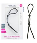 DOUBLE BOOSTER ADJUSTABLE PENIS AND BALLS RING BLACK