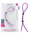 DOUBLE BOOSTER ADJUSTABLE PENIS AND BALLS RING PURPLE