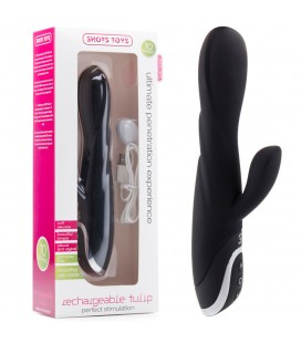 RECHARGEABLE TULIP VIBRATOR BLACK