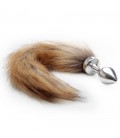 FOX TAIL BUTTPLUG SILVER