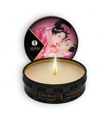 SHUNGA ROSE PETALS MASSAGE CANDLE 30ML