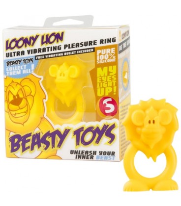 VIBRATING RING WITH LIGHT BEASTY TOYS LOONY LION