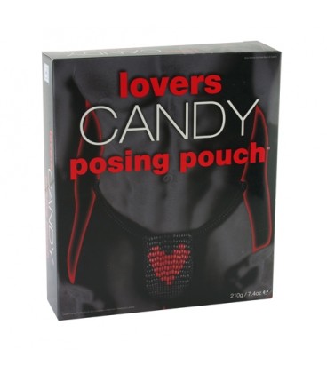 TANGA MASCULINA COMESTÍVEL COM CORAÇÃO CANDY POSING POUCH