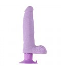 VIBRADOR REALÍSTICO CON TESTÍCULOS FUKTION CUPS 8'' MORADO