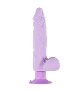 FUKTION CUPS REALISTIC VIBRATOR WITH TESTICLES 9'' PURPLE